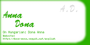 anna dona business card